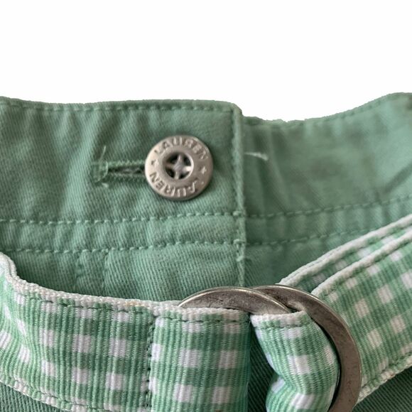 Lauren Ralph Lauren Womens Shorts Sz 4 Green Preppy Summer Vacation Coastal - Picture 4 of 5